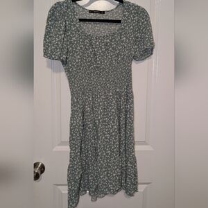 Floral Green Dress